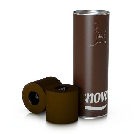 Brown toilet paper